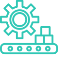 clients we serve section icons for : manufacturing