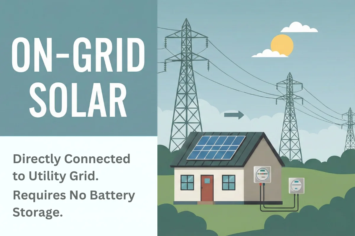 image for " on-grid solar power plant system" section, with benefits in it